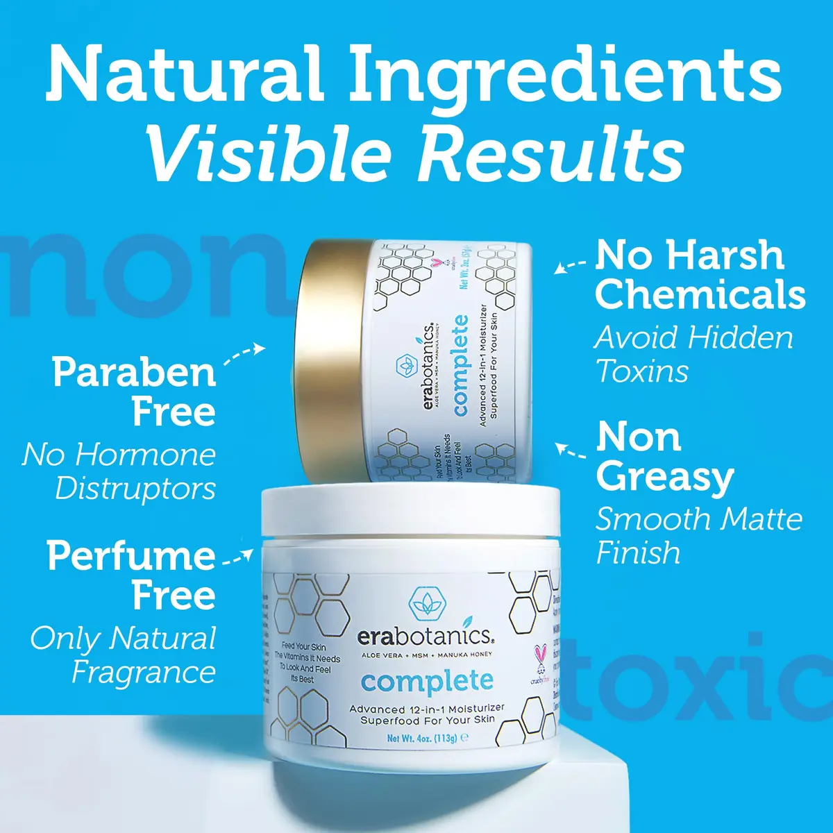 Era Organics Manuka Honey Face Cream - Complete 12-in-1 Daily Moisturizer for All Skin Types - view 4