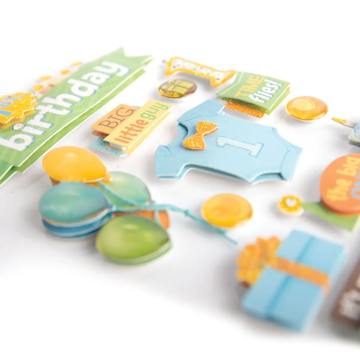 Paper House Productions 3D Stickers 1st Birthday Boy | Dimension & Adhesive Foam Dots - view 2