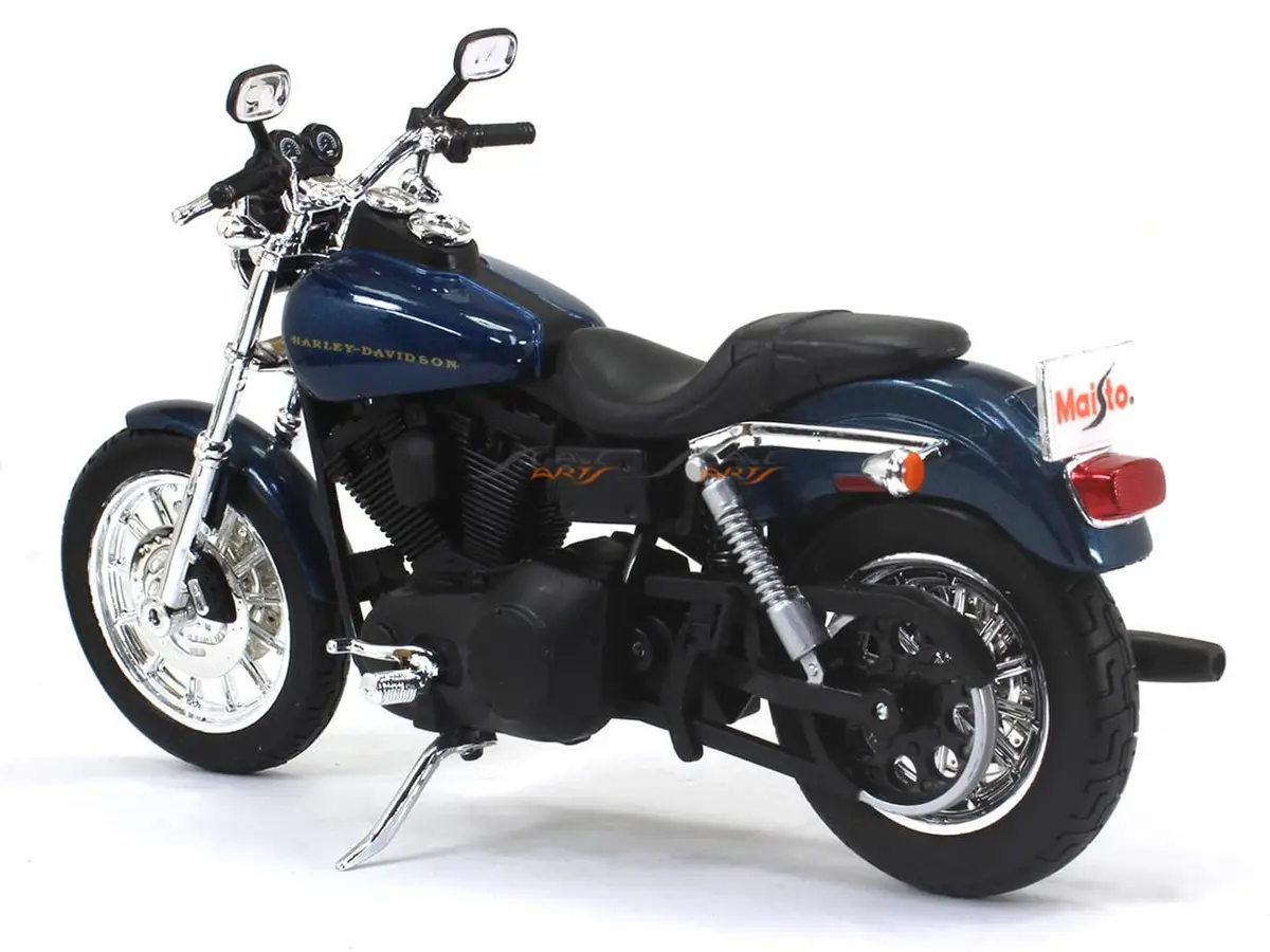 Maisto 2004 Harley Davidson Dyna Super Glide Sport Bike 1/12 Motorcycle Model Blue | Detailed Diecast Collectible - view 5