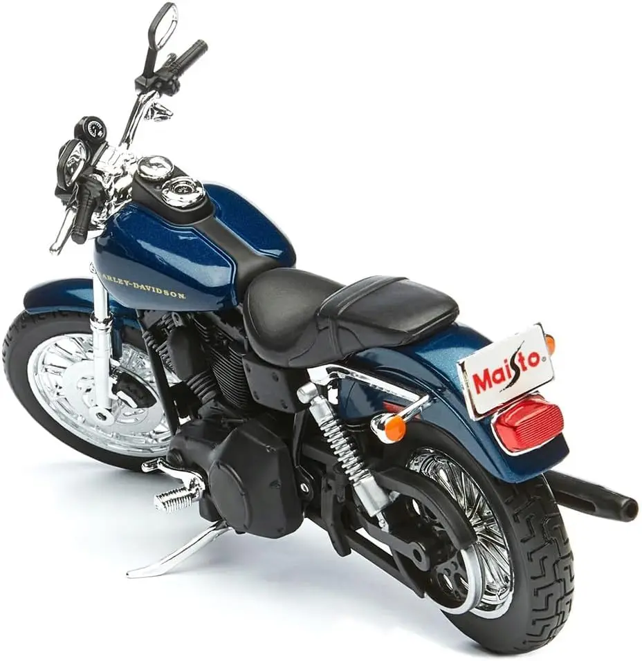 Maisto 2004 Harley Davidson Dyna Super Glide Sport Bike 1/12 Motorcycle Model Blue | Detailed Diecast Collectible - view 3