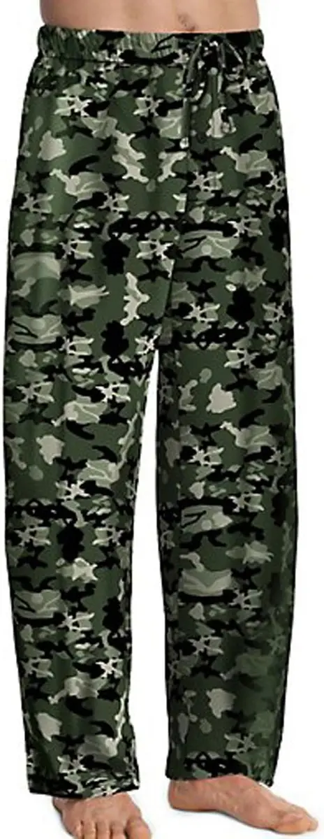 Hanes Men's ComfortSoft Cotton Printed Lounge Pants, 31" Inseam, Pockets, Drawstring/Elastic Waist, Camo, 5X-Large | Relaxed Fit Comfort - main product image