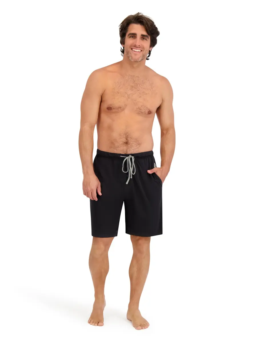 Hanes Jersey Lounge Shorts 5X Big | Drawstring Waistband, Active Grey Heather/Black - view 8