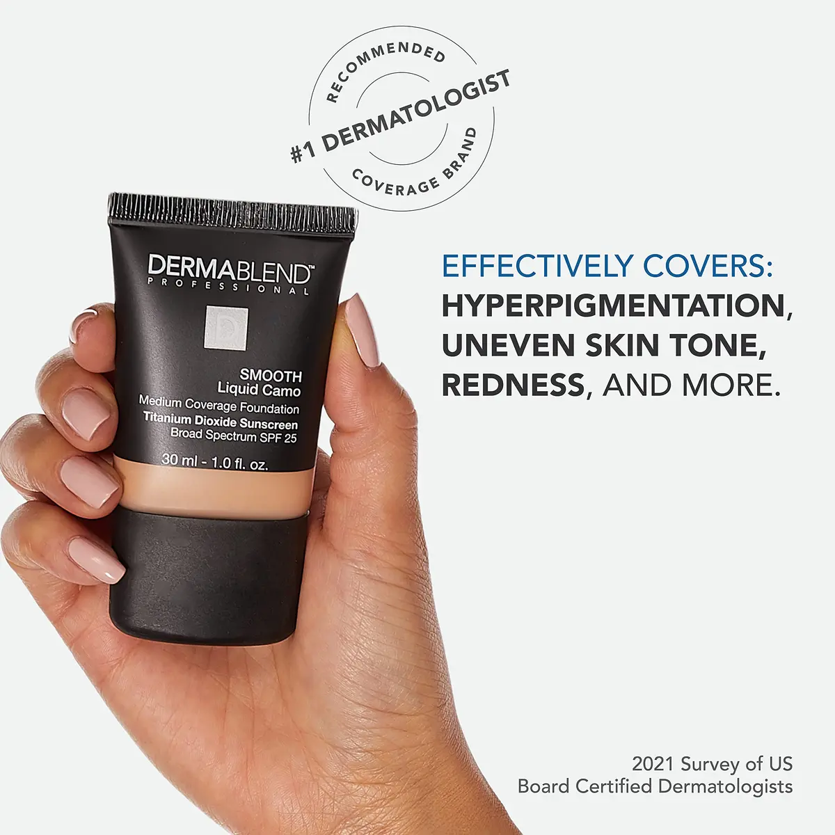 Dermablend Smooth Liquid Foundation SPF 25 40N Chestnut | Medium Coverage, Hydrating, All Skin Types - view 6