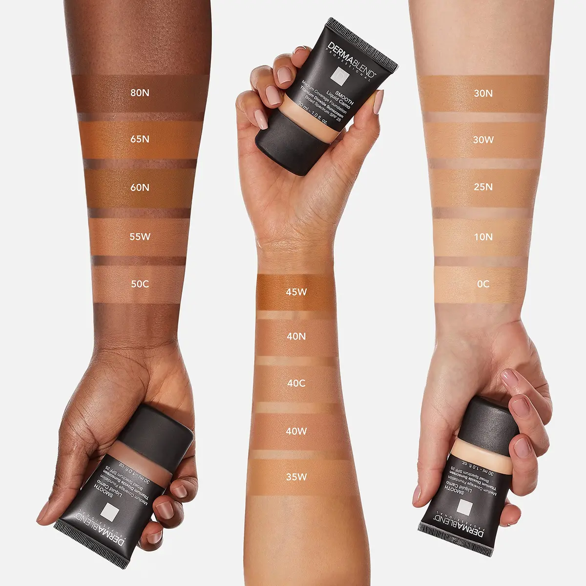 Dermablend Smooth Liquid Camo Foundation SPF 25 55W Copper | Hydrating, Medium to Full Coverage, 1 fl oz - view 4