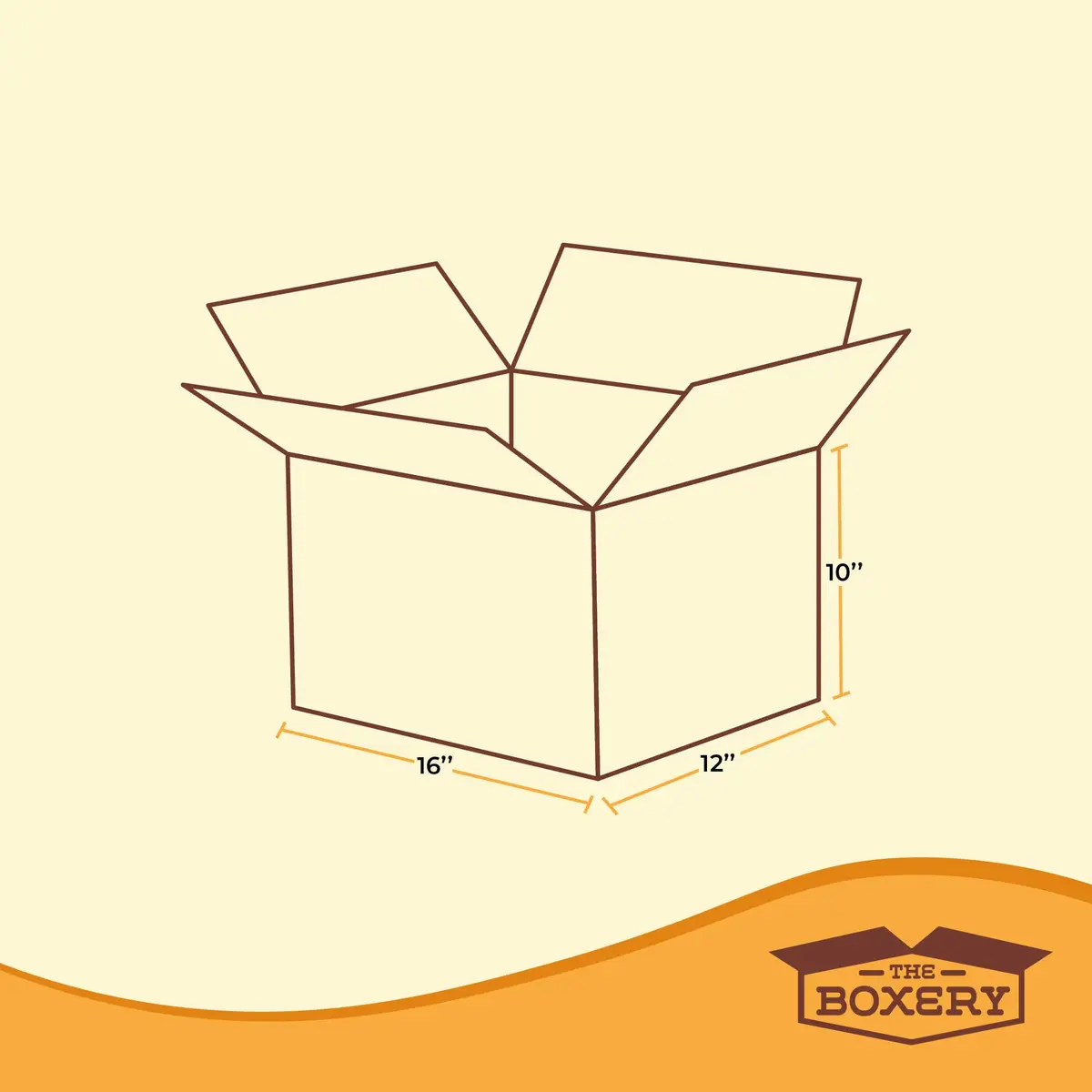The Boxery Heavy Duty 16 x 12 x 10" Cardboard Boxes 25 Pack | Strong, Recyclable Shipping & Storage - view 3