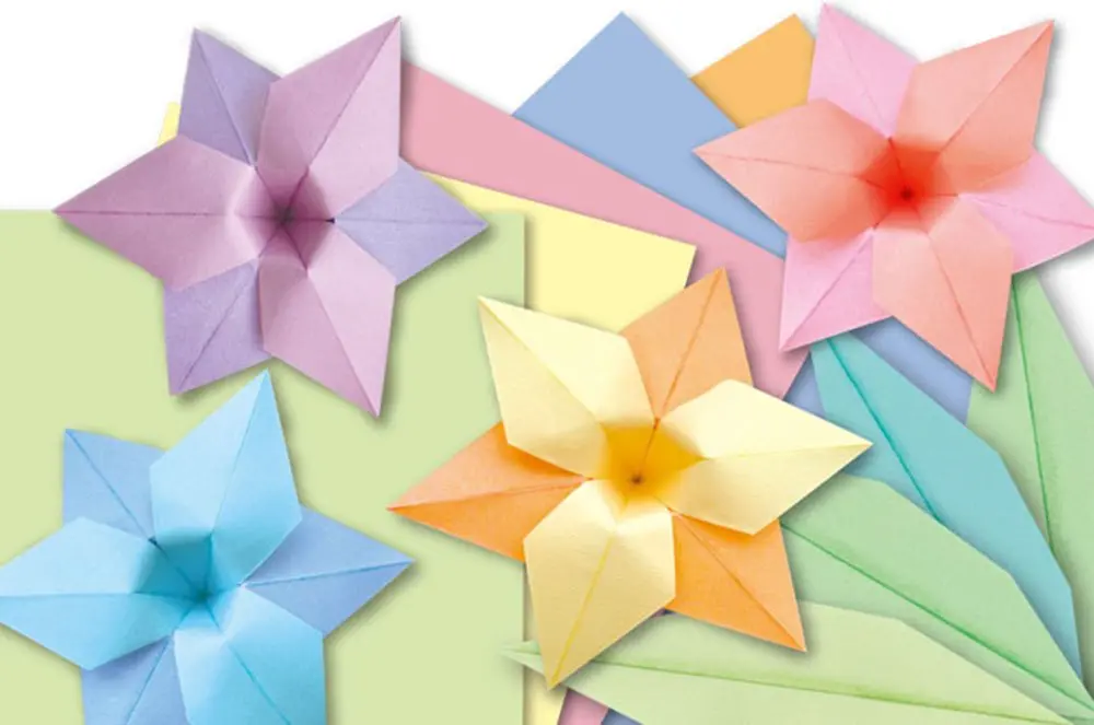 Toyo Tant Pastel Colors Origami Paper 15cm x 15cm (48 Sheets Total) | Japanese Pattern Printed Craft Paper - view 3