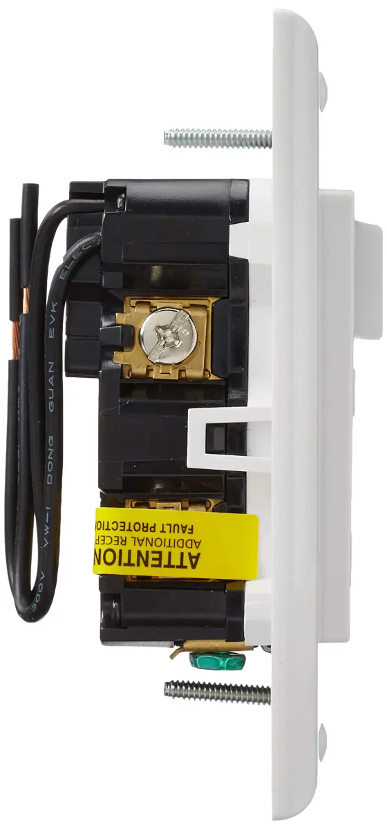 Leviton AFSW1-W 15A AFCI/Switch Combination Outlet, 125V, White | Protects Against Electrical Fires - view 4