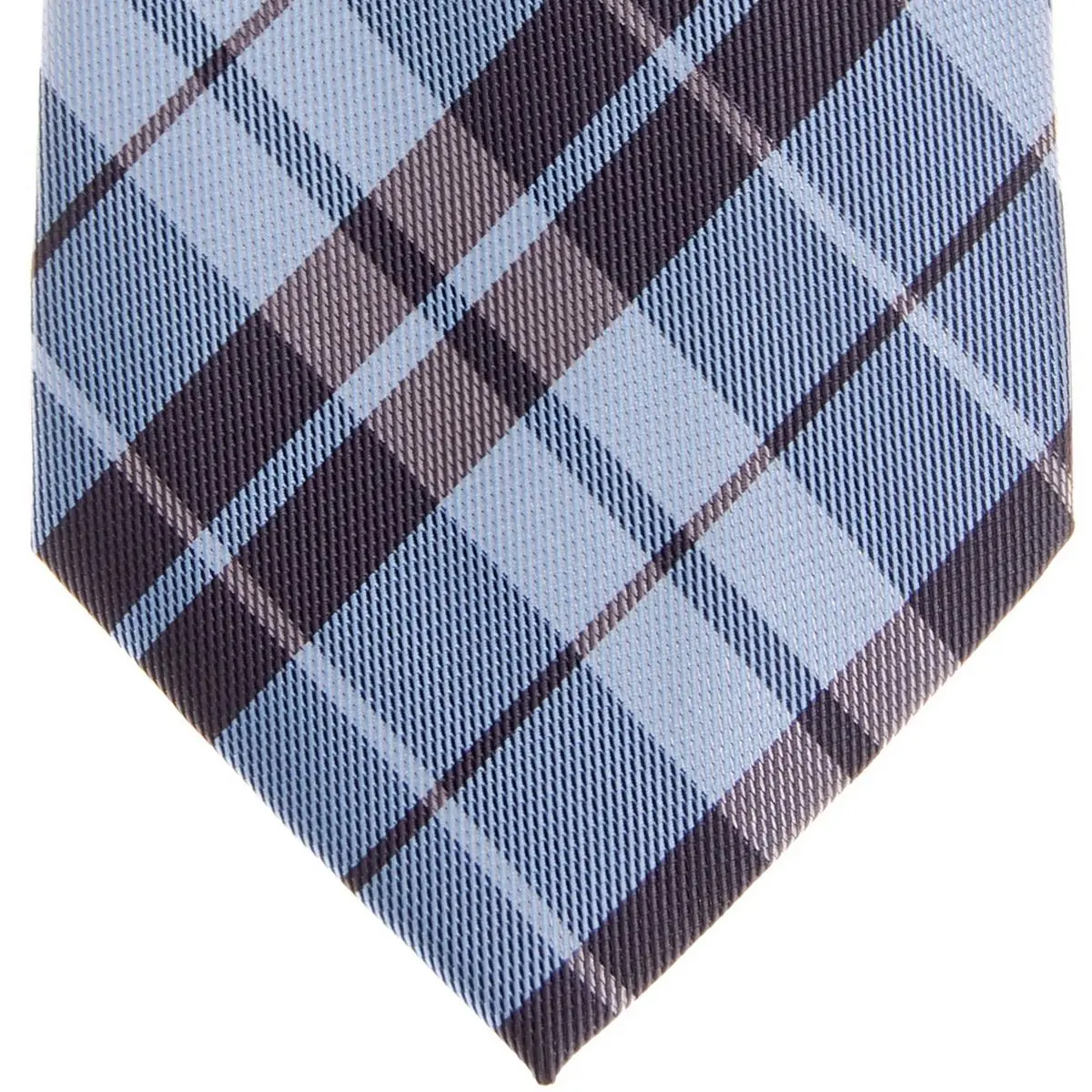 Retreez Preppy Plaid Check Woven Microfiber Men's Tie - Blue | 3.15" Formal & Casual - view 2