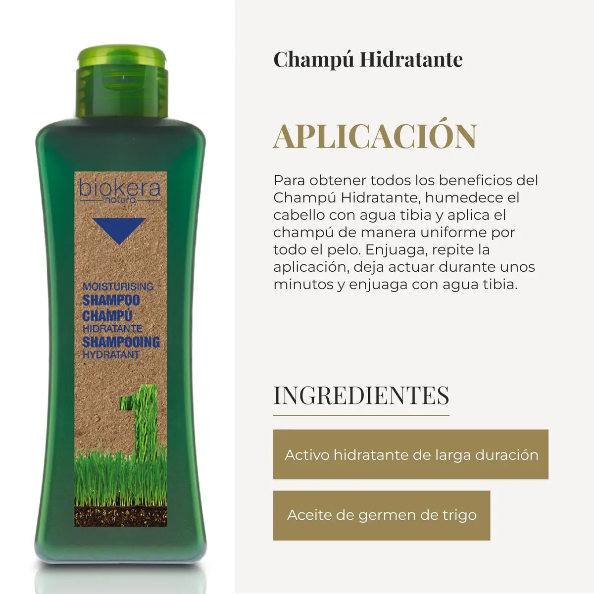 Salerm Biokera Natura Moisturizing Shampoo for Unisex, 10.8 Oz | Hydrates & Nourishes Dry Hair - view 4