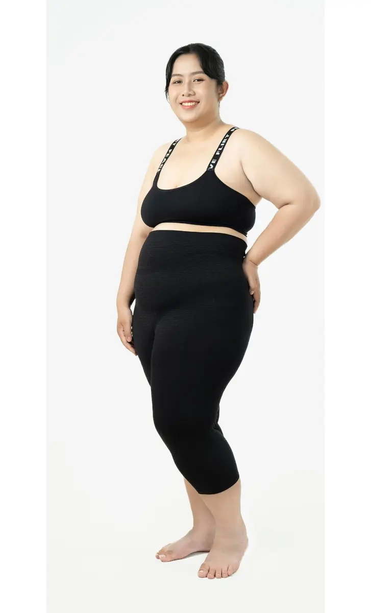 Bioflect® Capri Compression Leggings with Bioactive Fibers and Raised Massaging Knit for Support and Comfort - Black XL - view 3