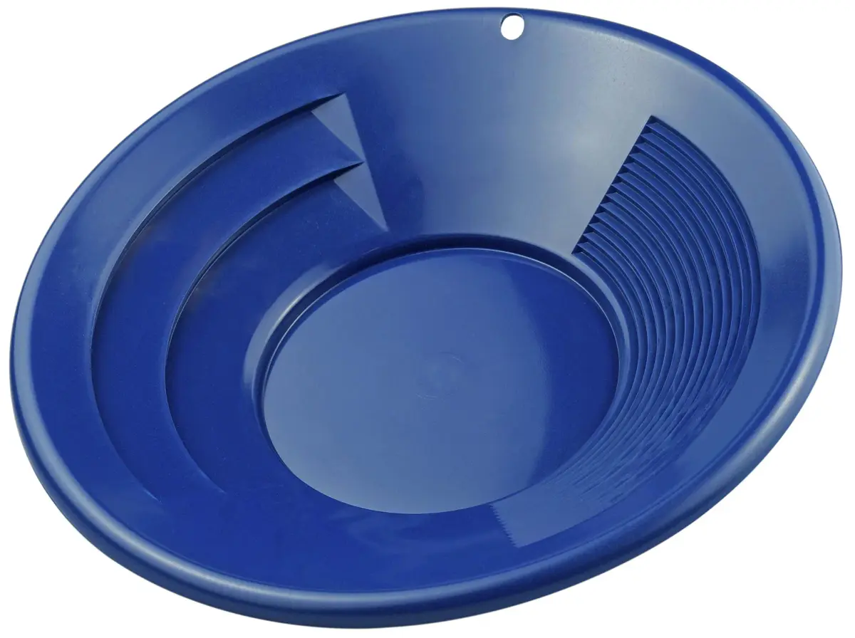 SE 10 Inch Blue Plastic Gold Panning Pan with Dual Riffles | Lightweight & Durable - view 4
