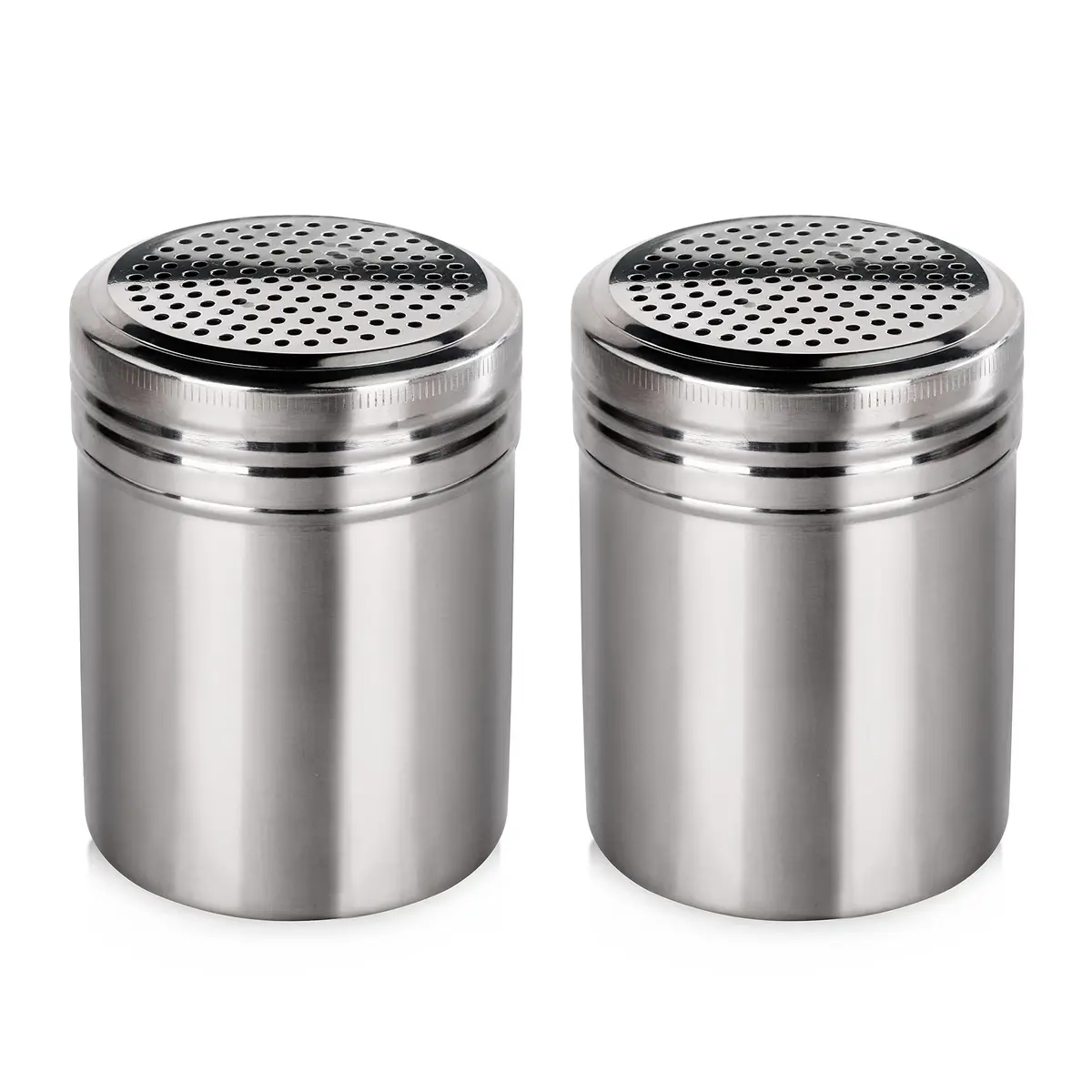 New Star Foodservice Stainless Steel Dredge Shaker 10 oz | Professional Kitchen Tool for Seasoning - main product image