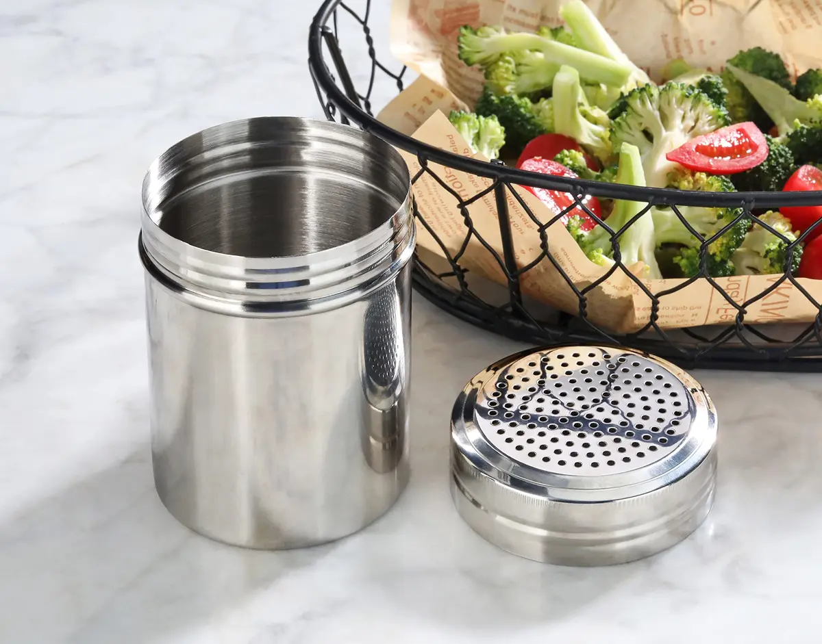 New Star Foodservice Stainless Steel Dredge Shaker 10 oz | Professional Kitchen Tool for Seasoning - view 5