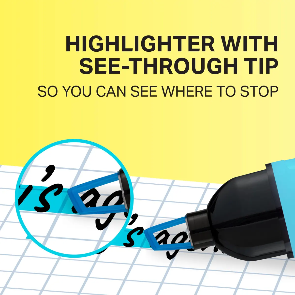 Sharpie Clear View Highlighters, Chisel Tip Marker Set, Assorted Colors, 4-Pack | Precise Control & Smear Resistant - view 2