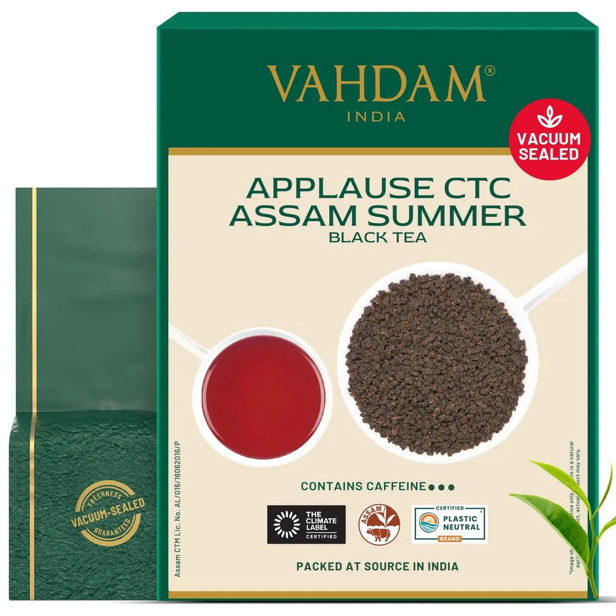 VAHDAM Assam CTC Black Tea Loose Leaf 12oz | Premium Indian Tea with Rich Flavor and High Caffeine - main product image