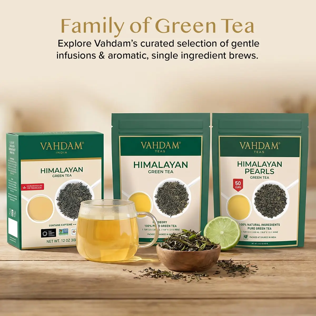 VAHDAM Himalayan Pearls Green Tea Loose Leaf 3.53oz | Premium Indian Green Tea, High Caffeine, Single Origin - view 7
