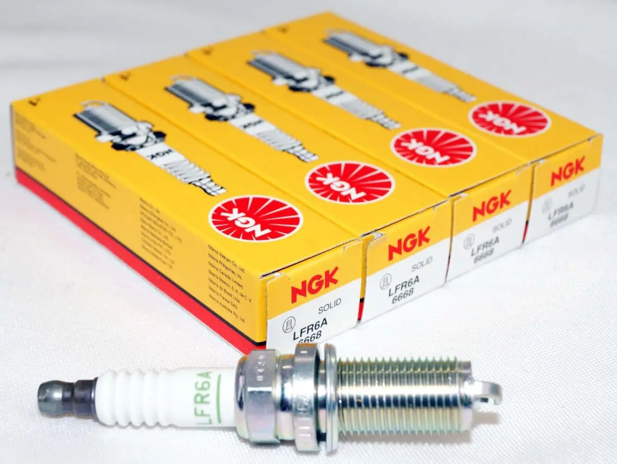 NGK LFR6A Spark Plugs (Set of 4) | OEM Equivalent for Cars & Trucks - main product image