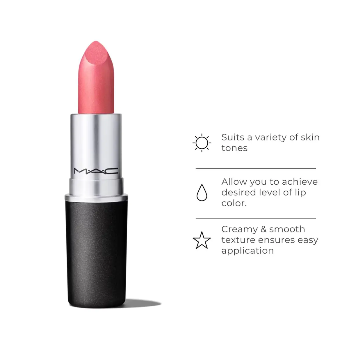 MAC Frost Lipstick # Bombshell | Hydrating, Long-Lasting Cream Lip Color (0.1 Oz) - view 5