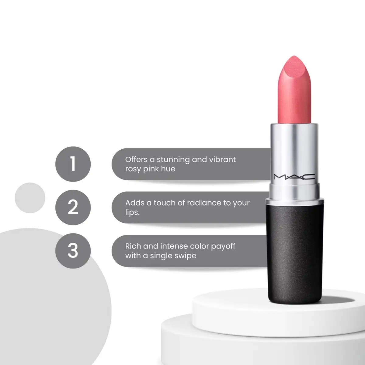 MAC Frost Lipstick # Bombshell | Hydrating, Long-Lasting Cream Lip Color (0.1 Oz) - view 7
