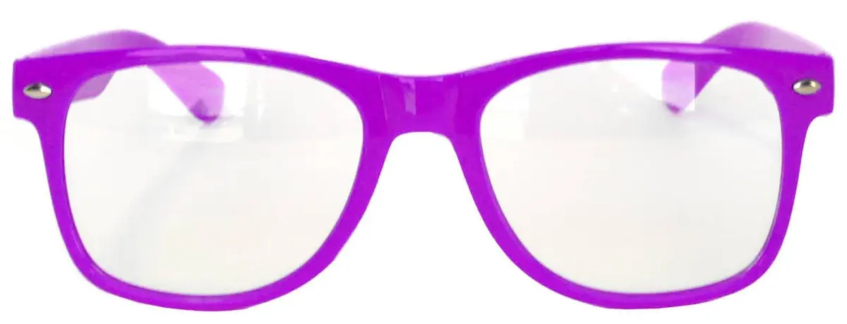 OWL Clear Lens Vintage Sunglasses 55mm UV400 Retro Purple Frame for Women & Men - view 2