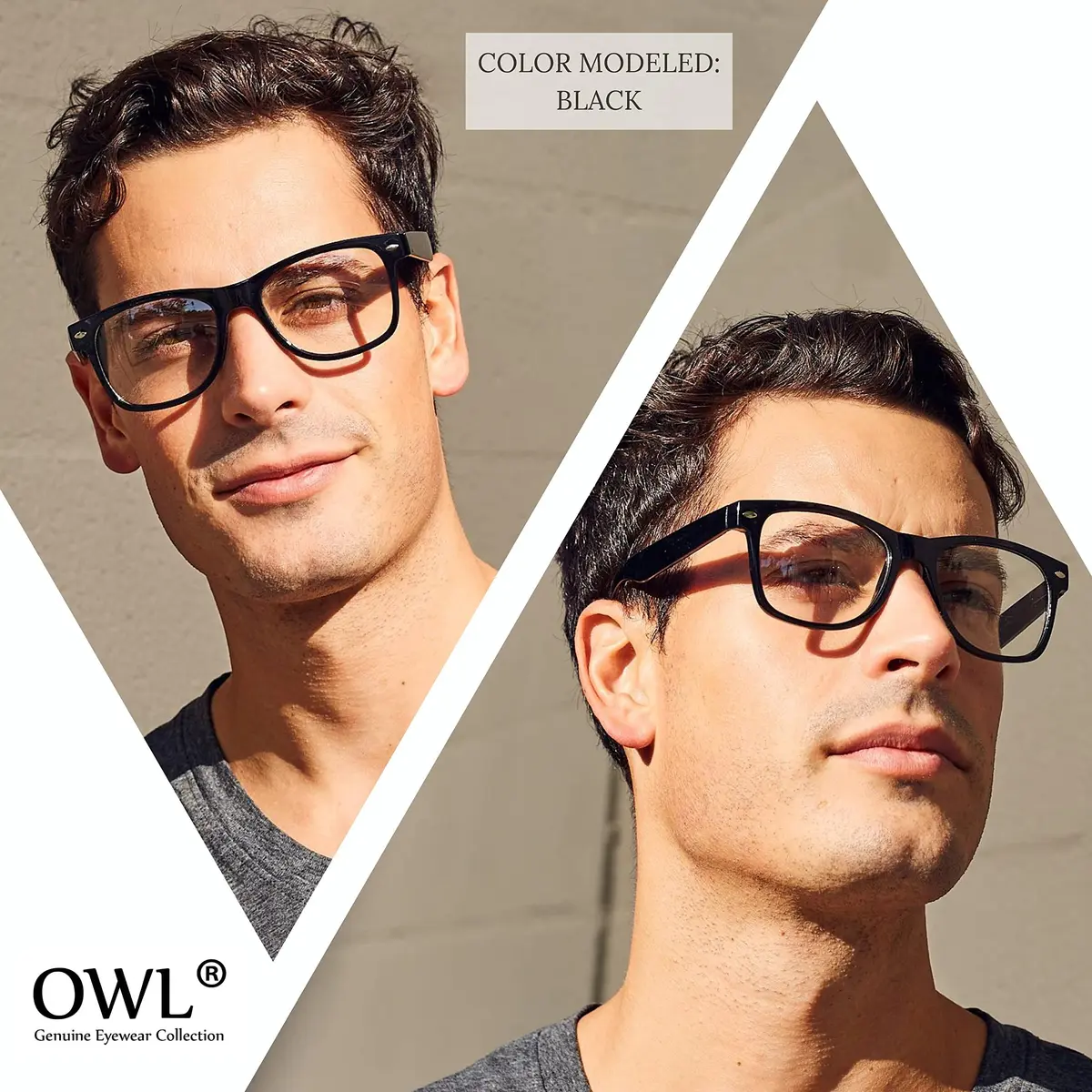 OWL Clear Lens Vintage Sunglasses 55mm UV400 Retro Purple Frame for Women & Men - view 3