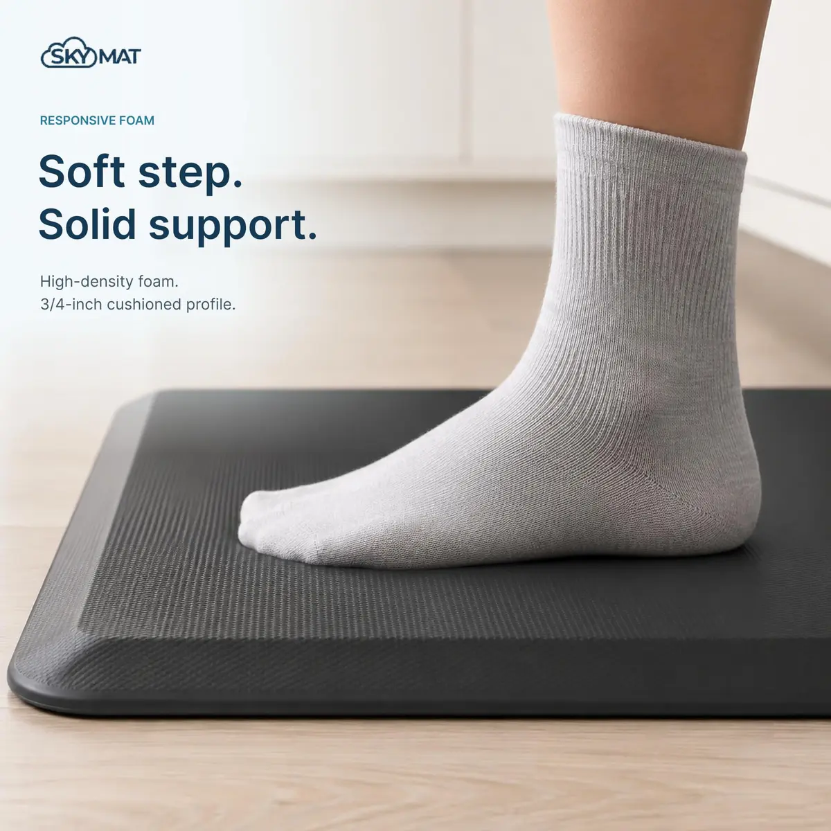 Sky Solutions Anti Fatigue Floor Mat 51cm x 100cm (20in x 39in) | Cushioned Comfort for Indian Kitchens & Offices - view 7