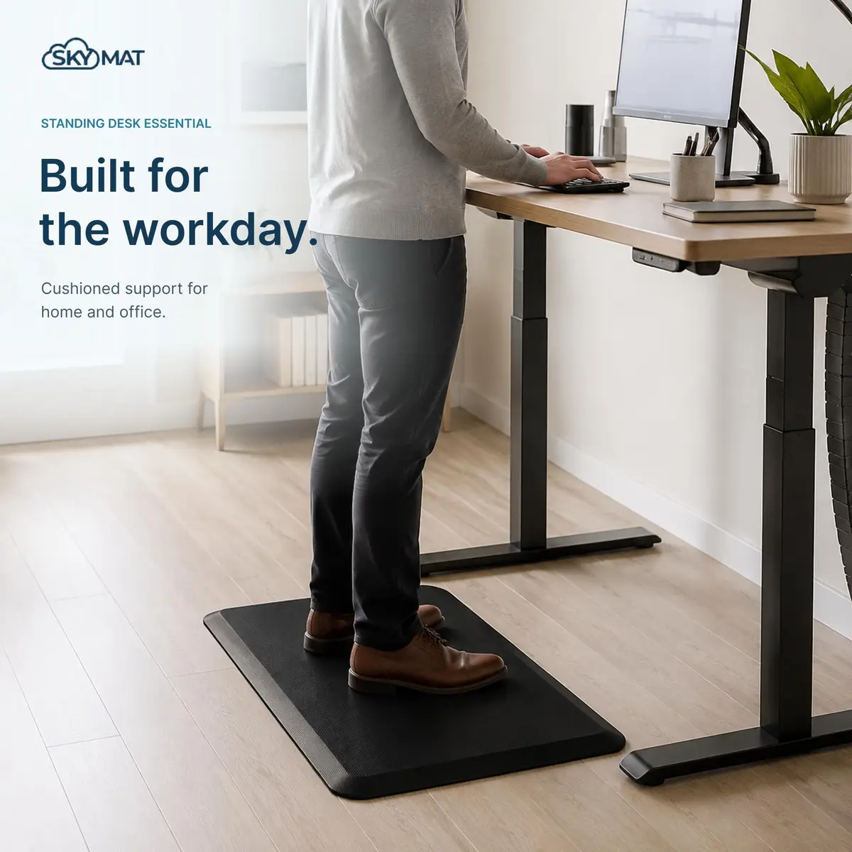Sky Solutions Anti Fatigue Floor Mat 51cm x 100cm (20in x 39in) | Cushioned Comfort for Indian Kitchens & Offices - view 4