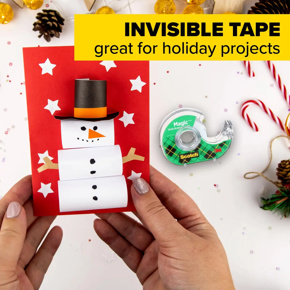 Scotch Magic Tape 3/4 in x 350 in per Roll — 12 Rolls with Dispensers | Invisible Matte Finish, Permanent Adhesive - view 7