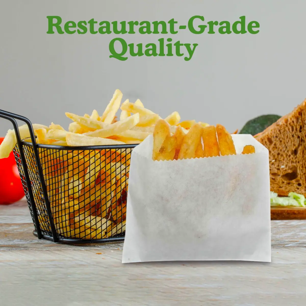Regency Wraps Grease Resistant French Fry Bags 4.5 x 3.5 Inch Pack of 50 | Keep Hands Clean at Parties - view 6