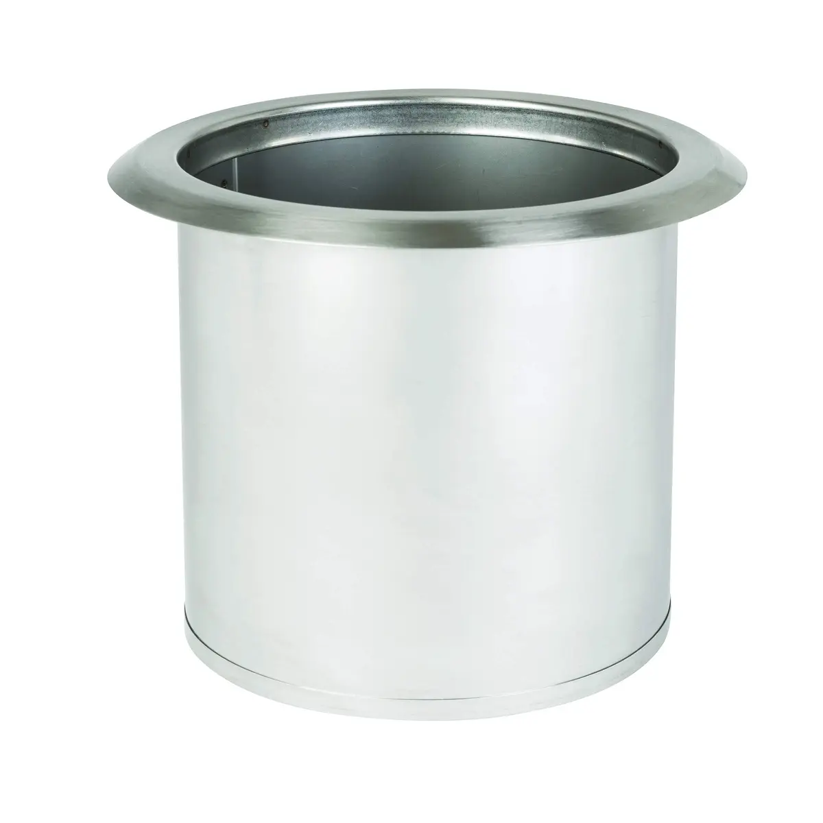 DISPENSE-RITE TCD-2-NB 6.25" Diameter Drop-in Trash Chute, Small, Stainless Steel | Drop-in waste disposal solution - main product image
