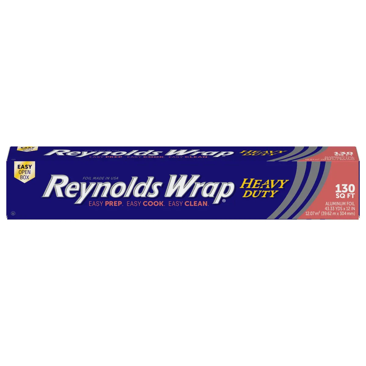 Reynolds Heavy Duty Aluminum Foil Roll 12 Inch Wide, 130 Sq Ft | Strong & Durable for Grilling & Cooking - main product image