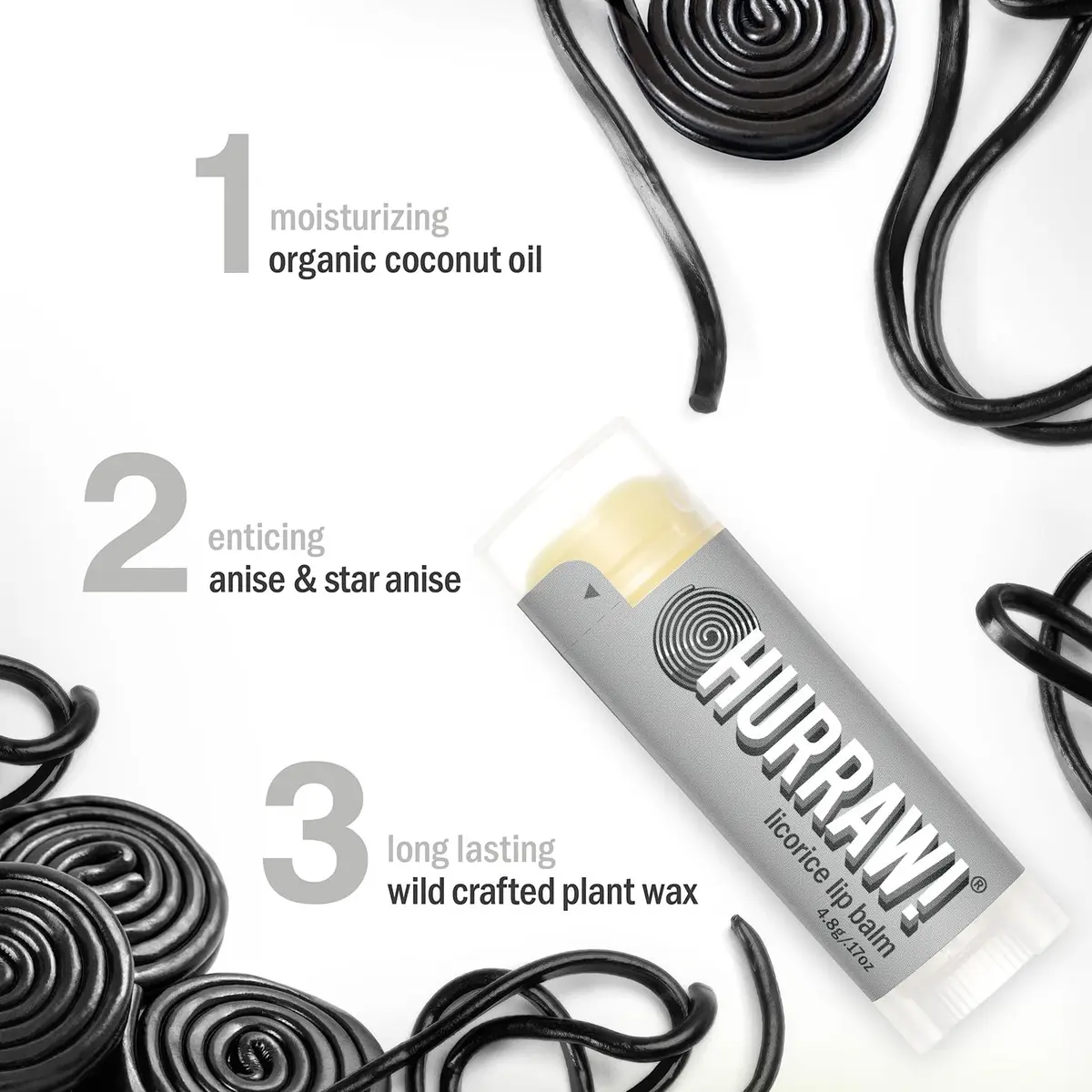 Hurraw! Licorice Lip Balm 2 Pack | Organic Vegan Cruelty-Free 4.8g - view 2