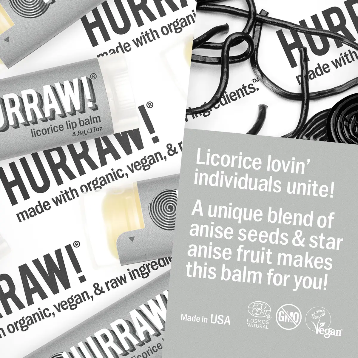 Hurraw! Licorice Lip Balm 2 Pack | Organic Vegan Cruelty-Free 4.8g - view 3