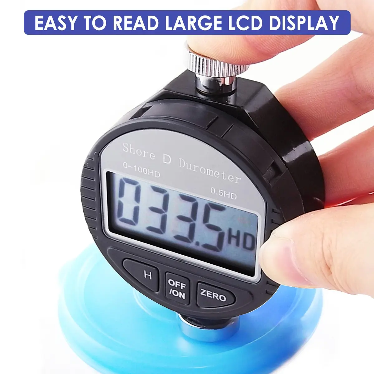 Gain Express Shore D Hardness Tester 87mm x 56mm x 25mm | Precise Digital Durometer for Rubber & Plastics - view 2
