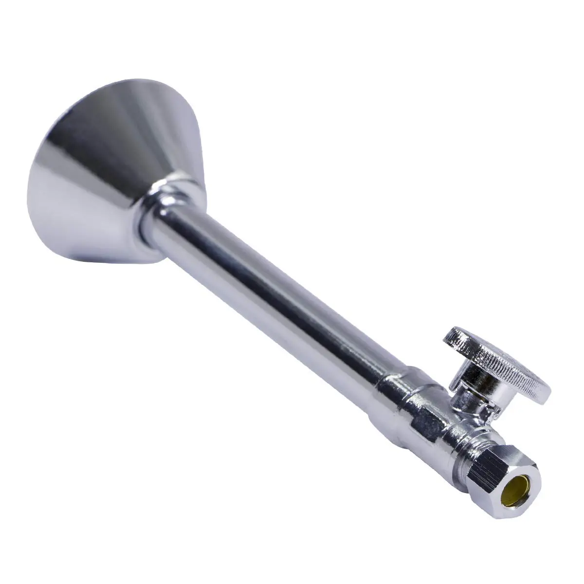 Midline Valve 84212PR-NL 1/2 in. Sweat x 3/8 in. Compression Straight Stop Valve with 5" Extension Tube | Lead-Free Brass Construction - main product image
