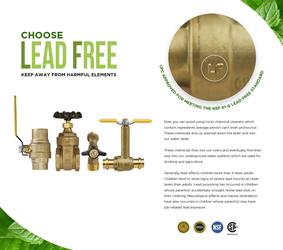 Midline Valve 84212PR-NL 1/2 in. Sweat x 3/8 in. Compression Straight Stop Valve with 5" Extension Tube | Lead-Free Brass Construction - view 7