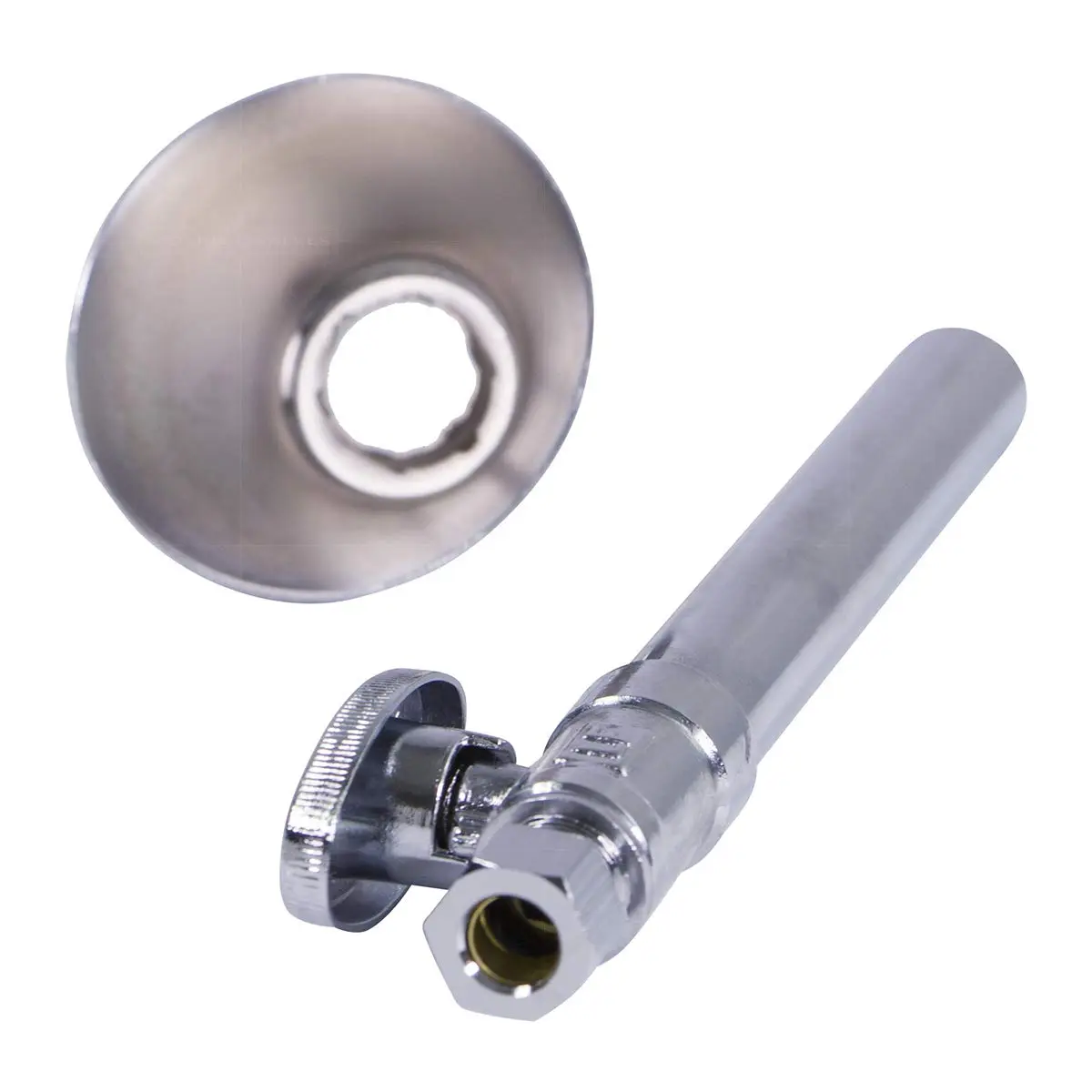 Midline Valve 84212PR-NL 1/2 in. Sweat x 3/8 in. Compression Straight Stop Valve with 5" Extension Tube | Lead-Free Brass Construction - view 3