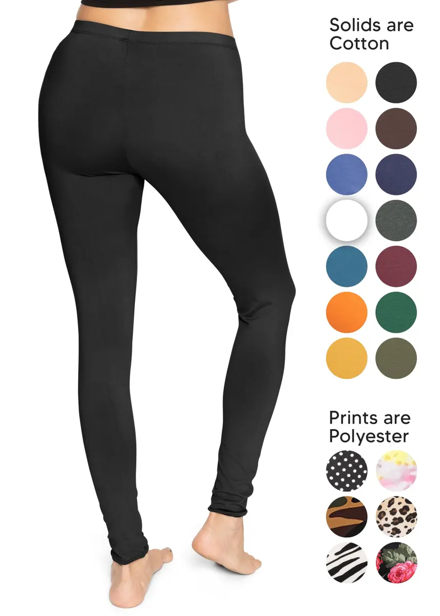 STRETCH IS COMFORT Women's Oh So Soft Full Length Leggings Black Small | Mid-Rise, 95% Polyester, Comfortable Fit - view 3