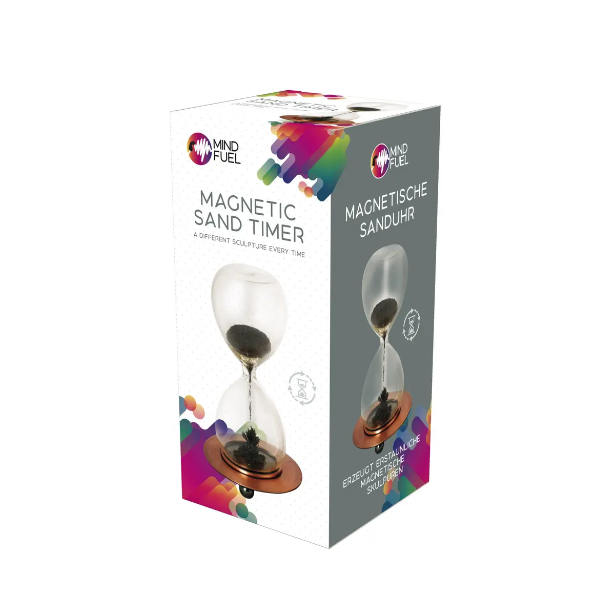 Westminster Magnetic Sand Timer with Copper Base Stand, 14.0 cm (5.5 inches) Tall | Creates Unique Sculptures - view 5