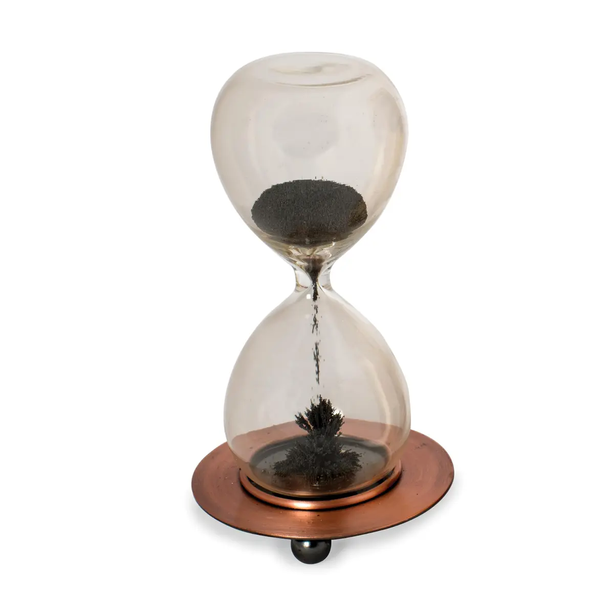 Westminster Magnetic Sand Timer with Copper Base Stand, 14.0 cm (5.5 inches) Tall | Creates Unique Sculptures - view 2