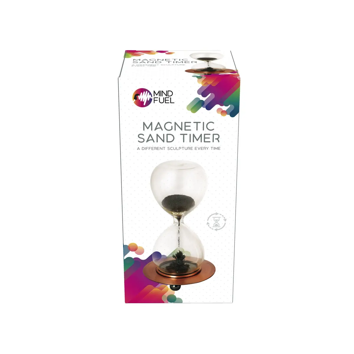 Westminster Magnetic Sand Timer with Copper Base Stand, 14.0 cm (5.5 inches) Tall | Creates Unique Sculptures - view 3