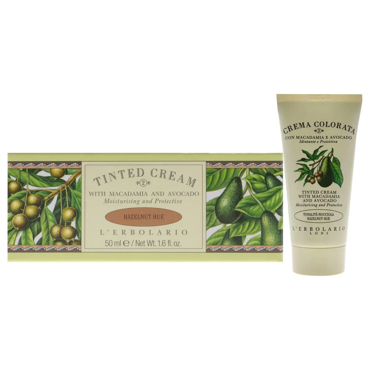 L'Erbolario Tinted Cream Hazelnut Hue 47ml (1.6 oz) | Natural Coverage & Hydration - main product image