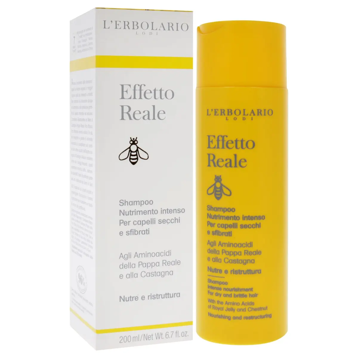 L'Erbolario Effetto Reale Intense Nourishment Shampoo – Clarifying for Dry & Brittle Hair – Unisex, 6.7 oz | Deep Nourishing & Hydrating - view 3