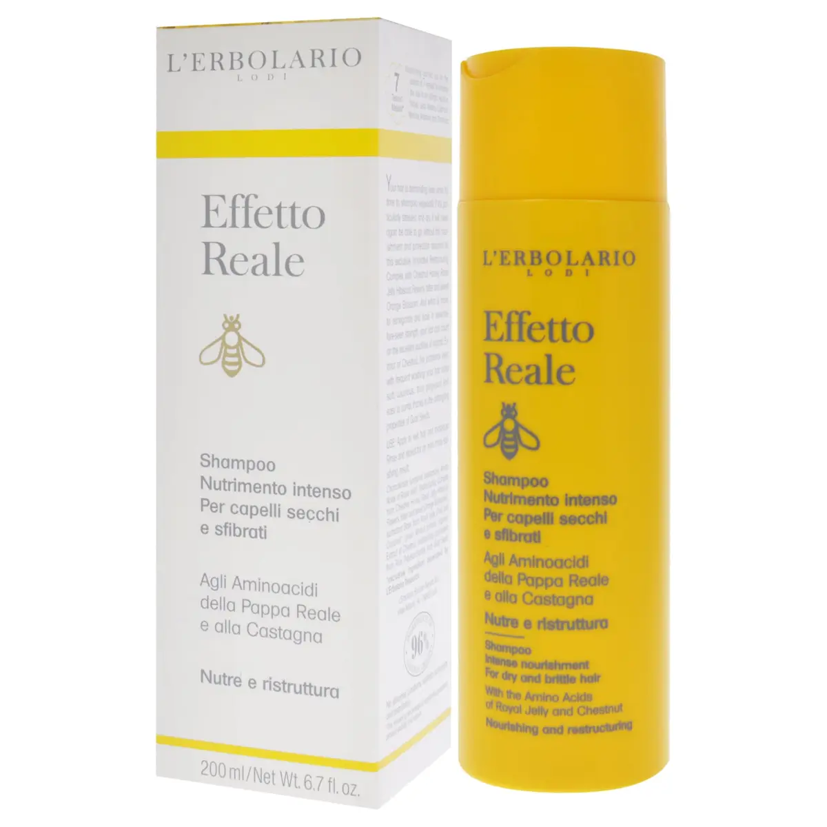 L'Erbolario Effetto Reale Intense Nourishment Shampoo – Clarifying for Dry & Brittle Hair – Unisex, 6.7 oz | Deep Nourishing & Hydrating - view 4