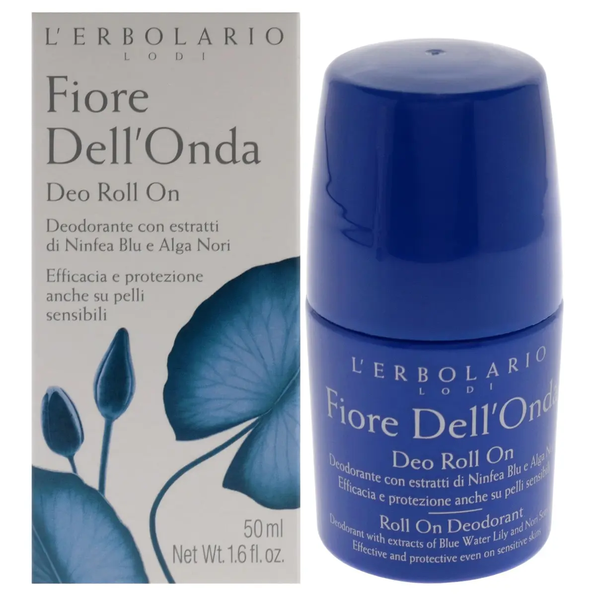 L'Erbolario Fiore Dell'Onda Roll-On Deodorant 1.7 oz | Floral Scent with Natural Ingredients for All Skin Types - main product image