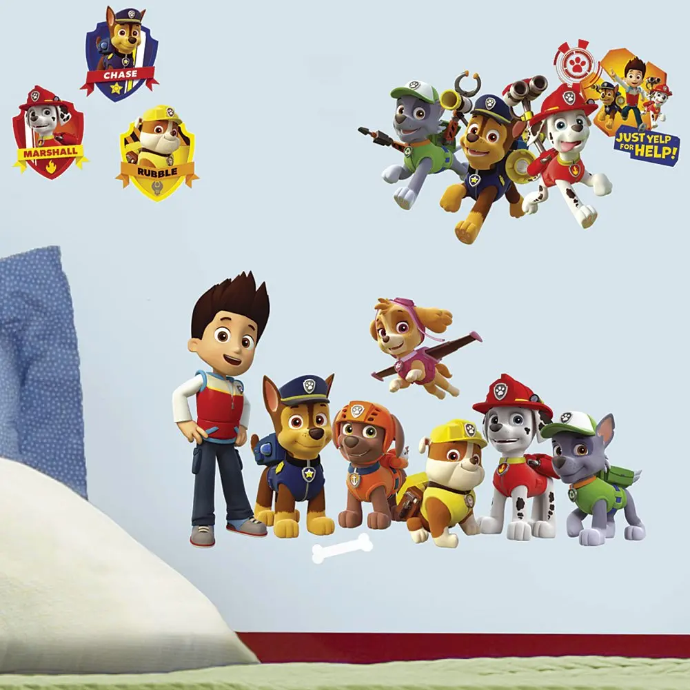 RoomMates Paw Patrol Peel & Stick Wall Decals 10 inch x 18 inch | Repositionable, Removable Vinyl for Kids' Rooms - main product image