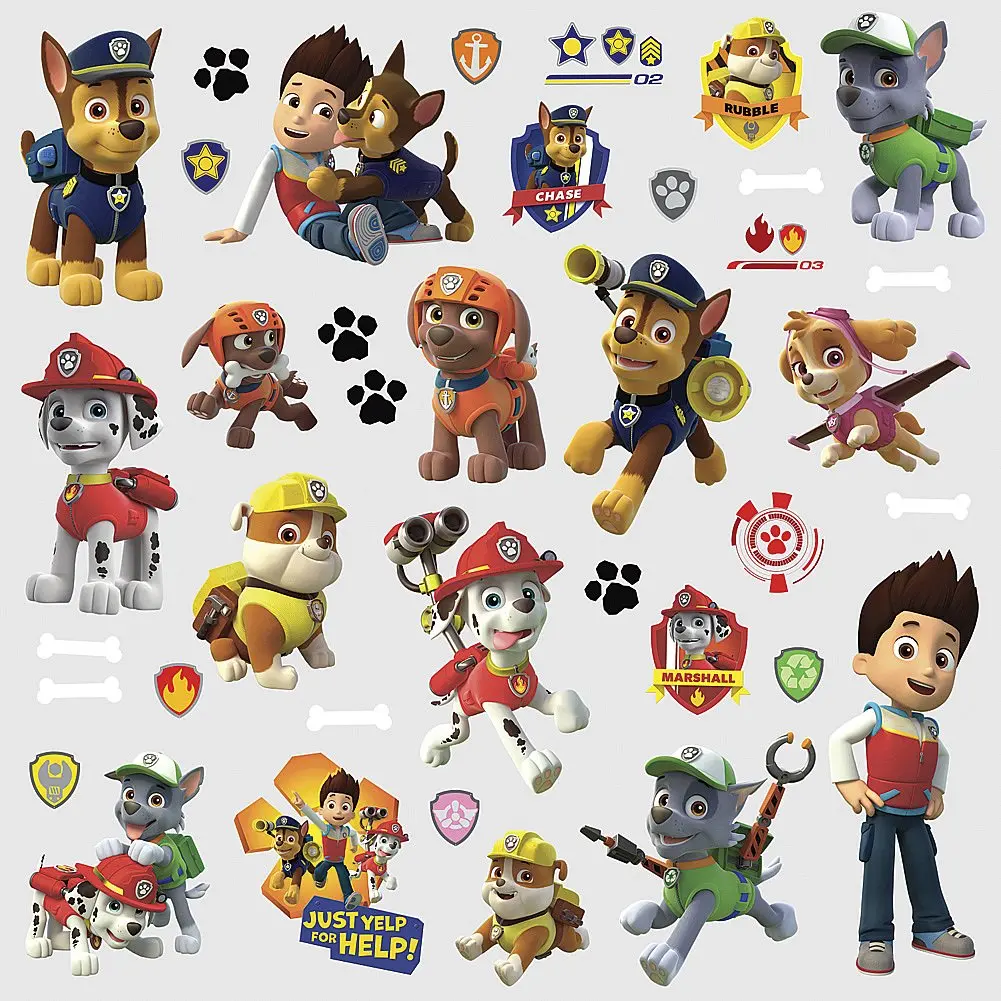 RoomMates Paw Patrol Peel & Stick Wall Decals 10 inch x 18 inch | Repositionable, Removable Vinyl for Kids' Rooms - view 3