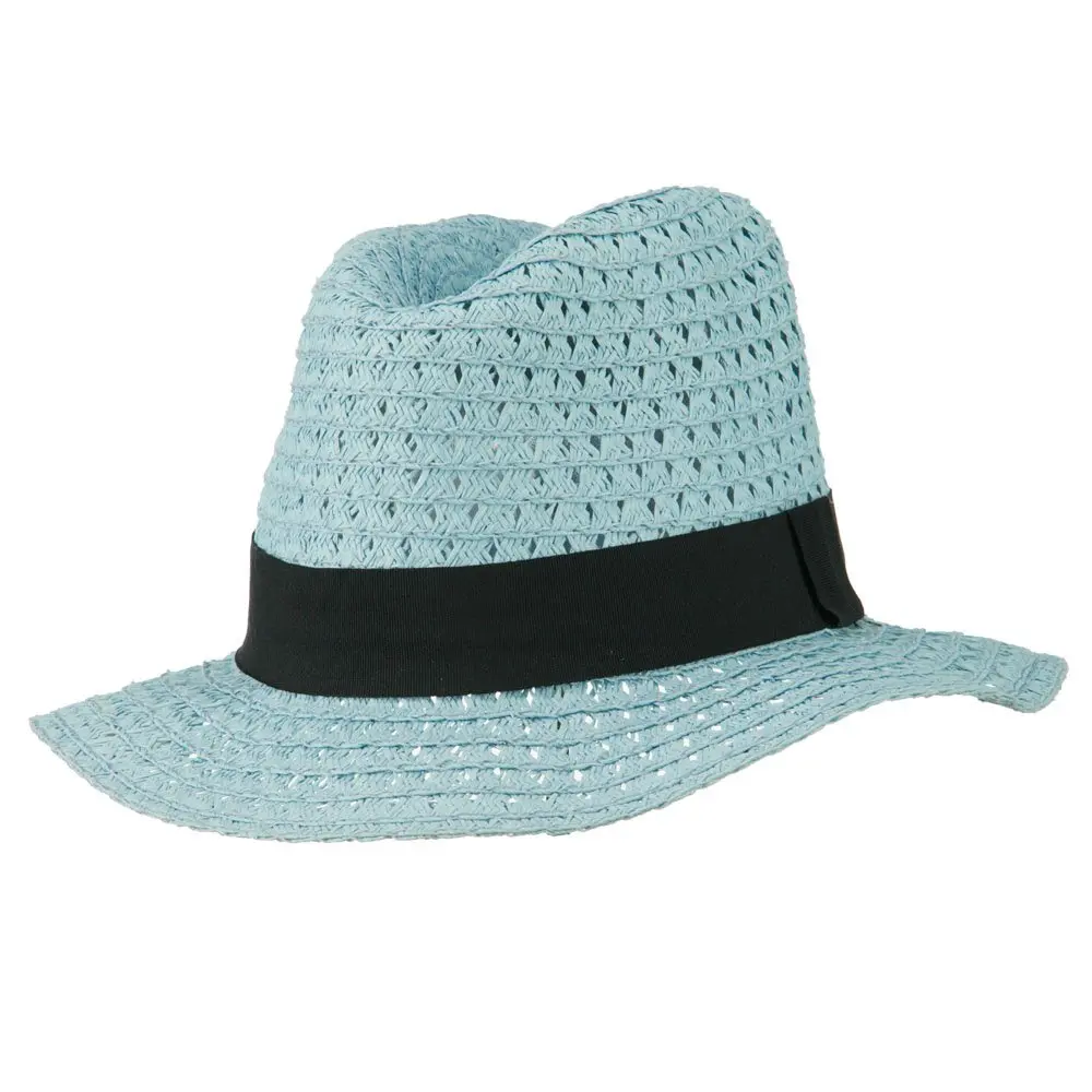 Hatiya Blue Panama Hat | Crushable Sun Hat for Men, OSFM - view 5