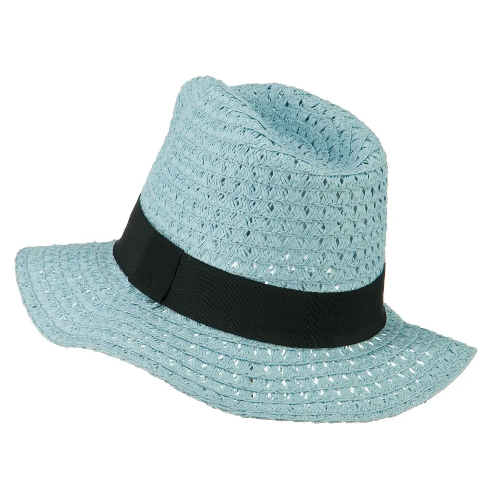 Hatiya Blue Panama Hat | Crushable Sun Hat for Men, OSFM - view 2