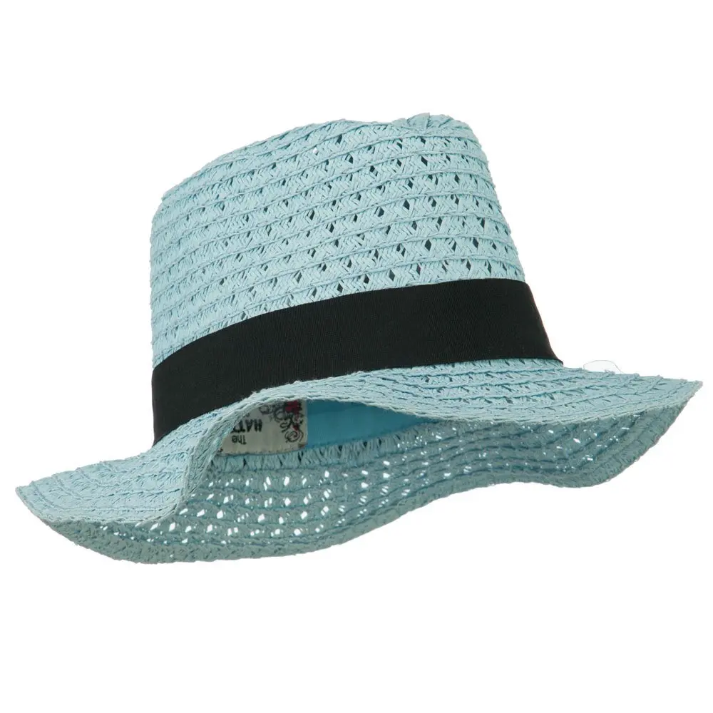 Hatiya Blue Panama Hat | Crushable Sun Hat for Men, OSFM - view 4